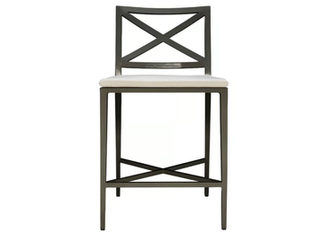 AZIMUTH CROSS - Powder coated aluminium stool by JANUS et Cie - view 3